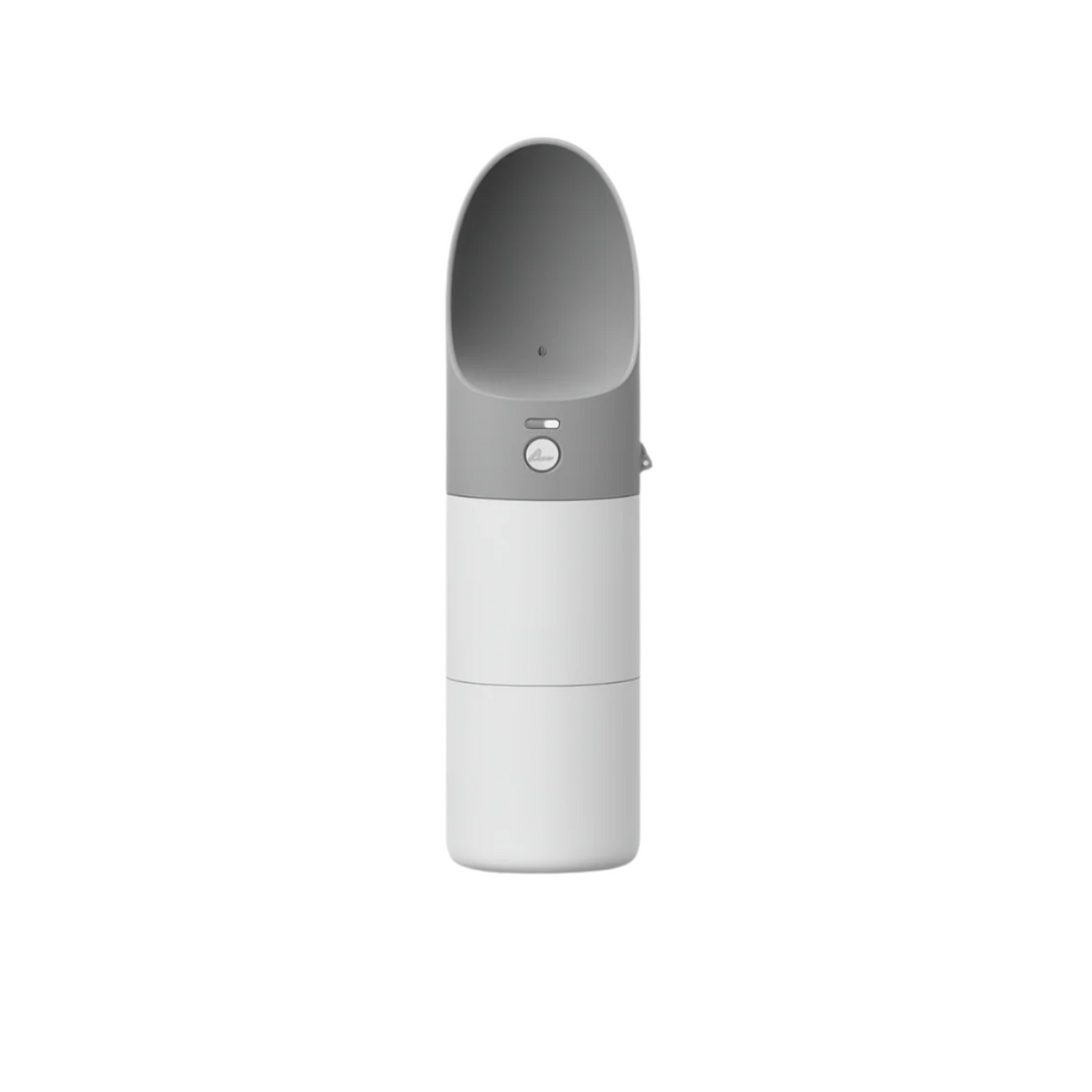White and gray electronic device on a white background