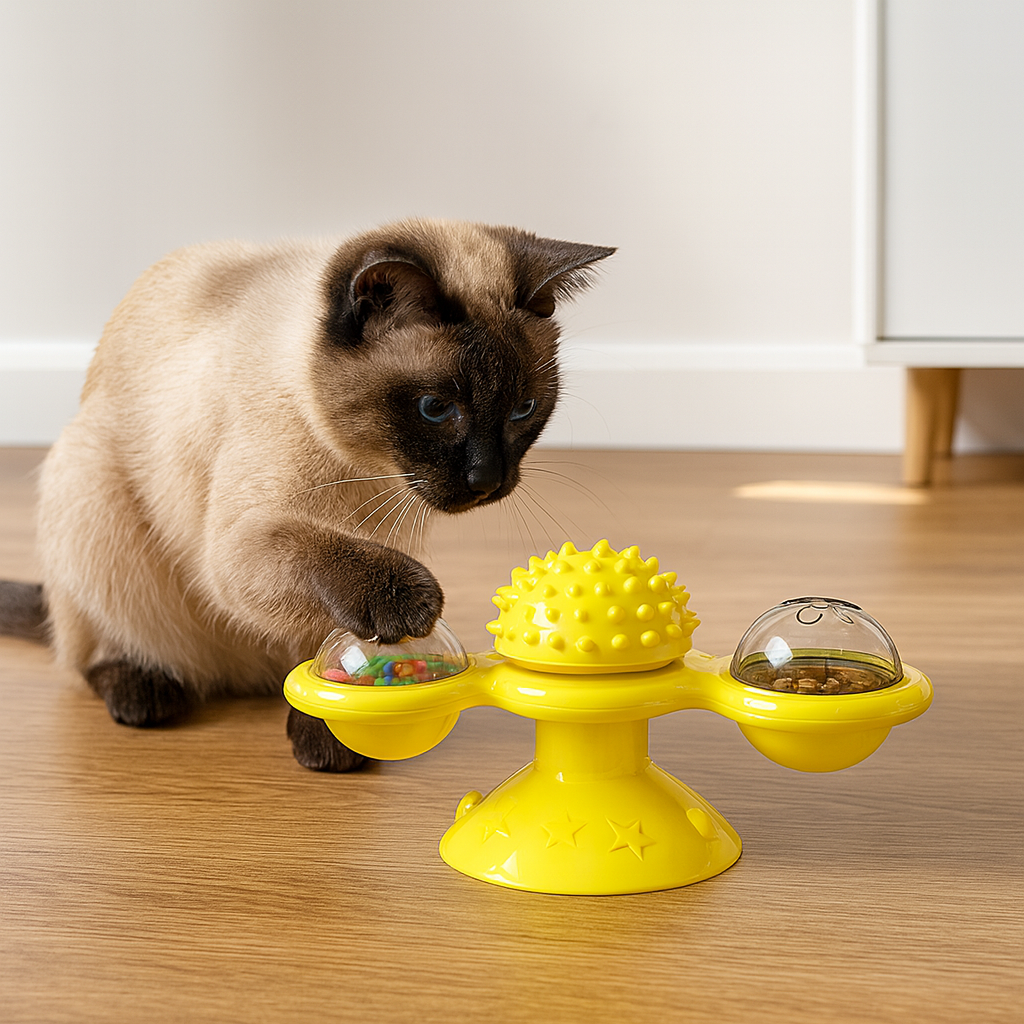 Interactive Cat Windmill Spinner Toy