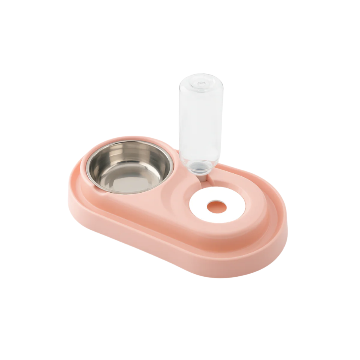2-in-1 Stainless Steel Pet Bowls with Automatic Water Bottle