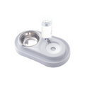 Pet water and food bowl set on a white background