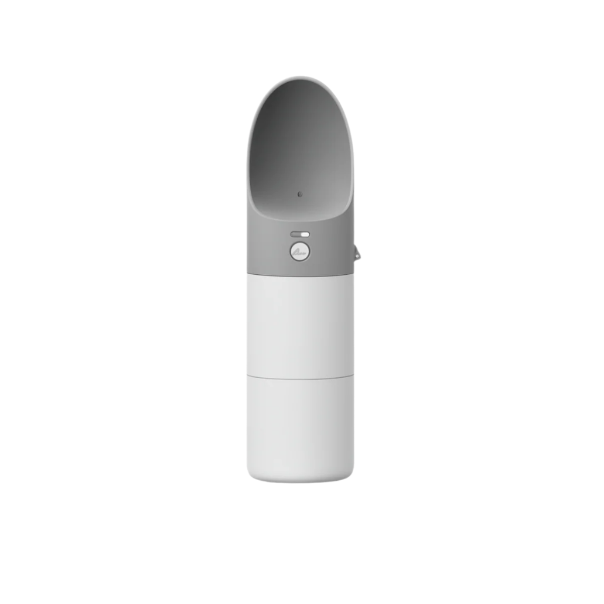 White and gray electronic device on a white background