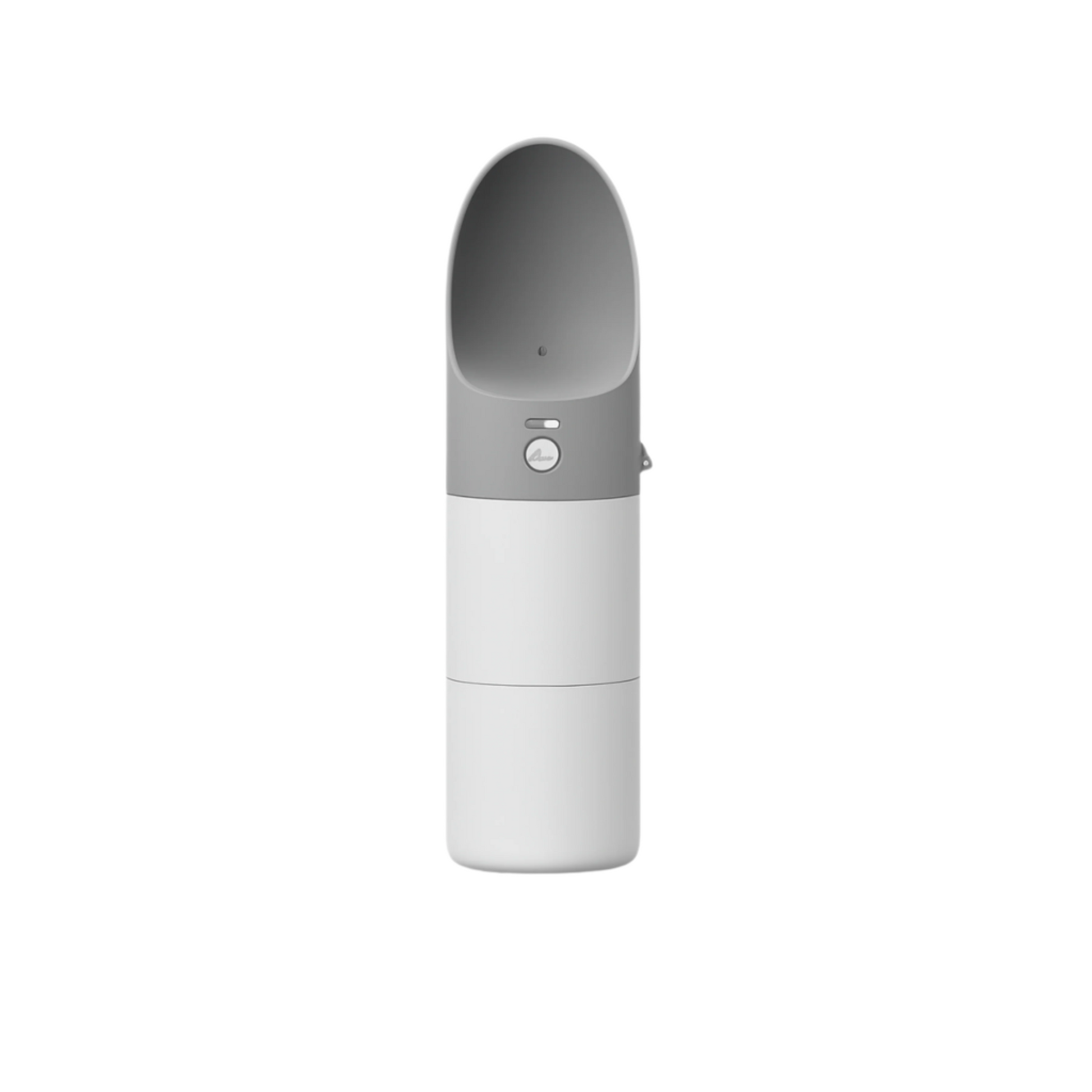 White and gray electronic device on a white background